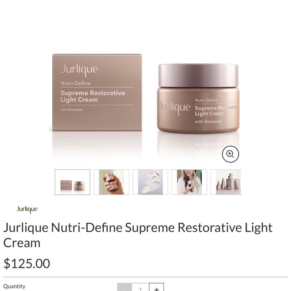 Jurlique nutrition drained supreme restorative light cream